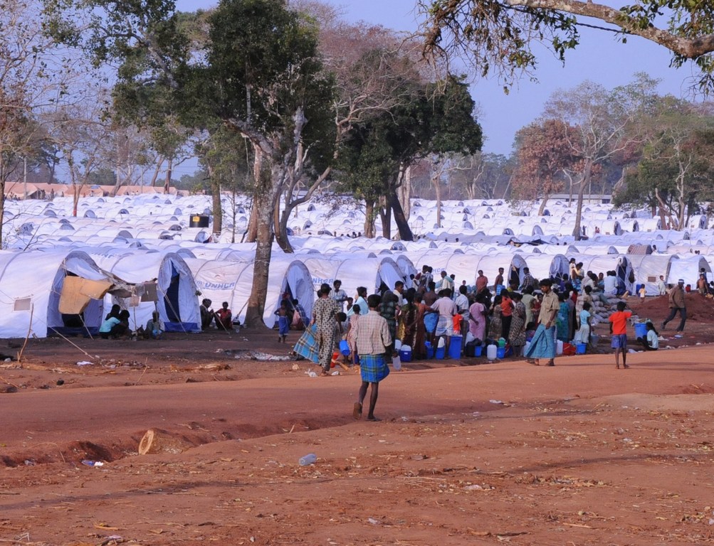 A May 2009 photo of an IDP camp outside the town of Vavuniya in northern Sri Lanka. Vavuniya was the site of an alleged massacre of more than 200 Tamil civilians by the army in 1985.